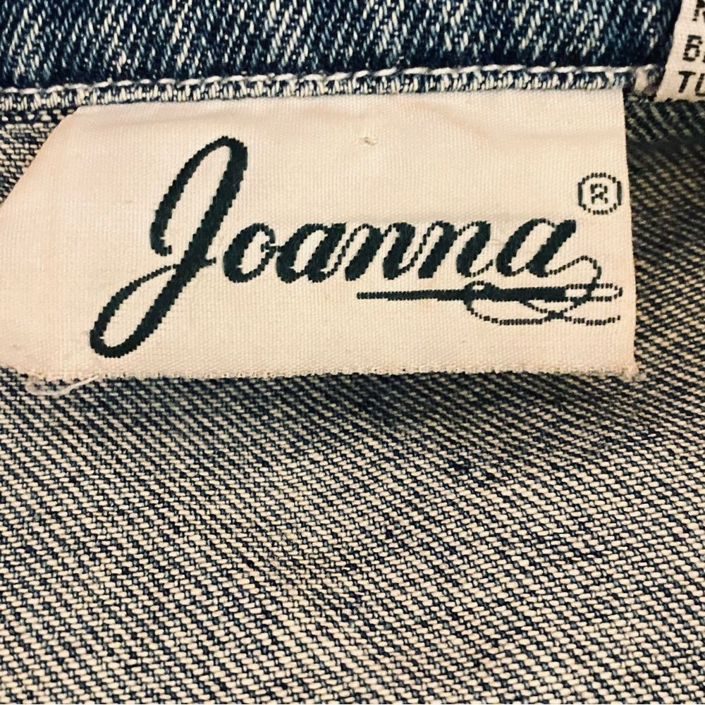 Joanna Vtg Jean Jacket Patch Pockets Cotton Button Down Oversized Boxy Fit SZ M - Picture 4 of 6